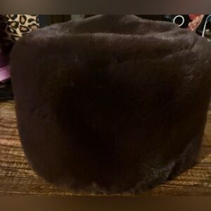 Elegant Brown Faux Fur Hat
